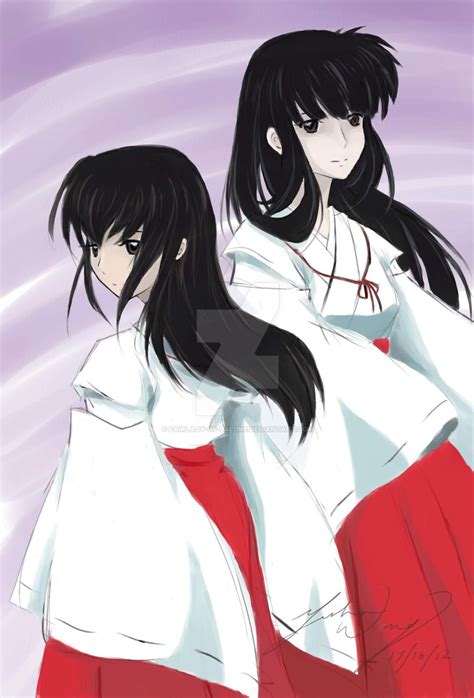 Kikyō ignores kagome, and is resolved to destroy inuyasha. Kikyo and Kagome by FairLady-of-LaLune on DeviantArt