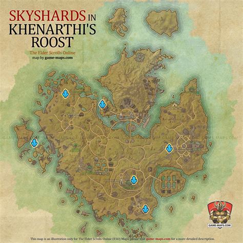 Khenarthi S Roost Skyshards Location Map Eso Game Maps