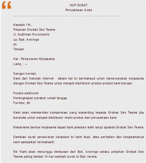 Contoh surat penawaran jasa katering. Contoh Proposal Penawaran Catering Ke Sekolah - Berbagi Contoh Proposal