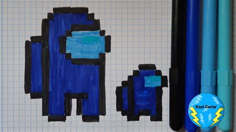 Como Dibujar Personaje De Among Us Pixel Art Youtube