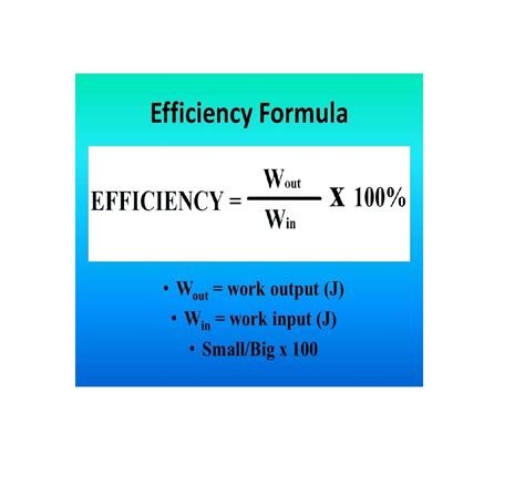 Efficiency Formula Efficiency Formula Efficiency Formula Examples