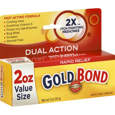 Gold Bond Anti Itch Cream Rapid Relief Dual Action 2 Ounce Value