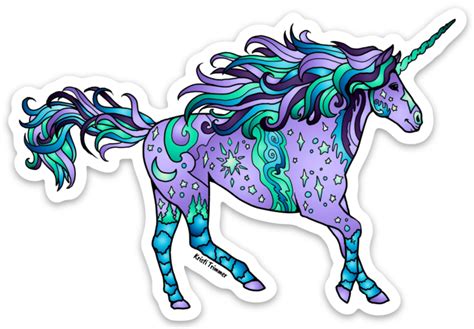 Unicorn Purple Sticker Alaska Wild And Free