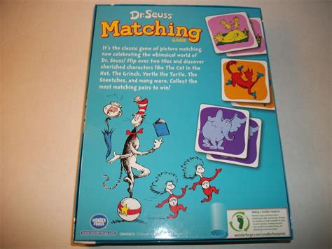 Dr Seuss Matching Game Preschool 3 Memory 72 Picture Cards 1897605834