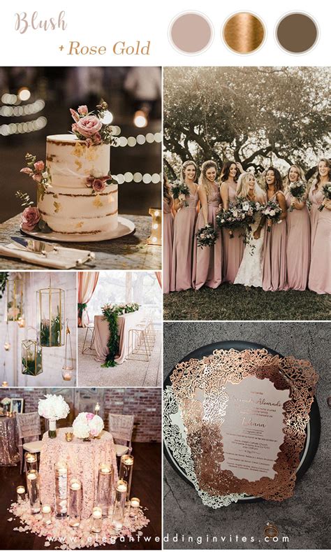 6 Stunning Metallic Wedding Color Palettes With Matching Invitations