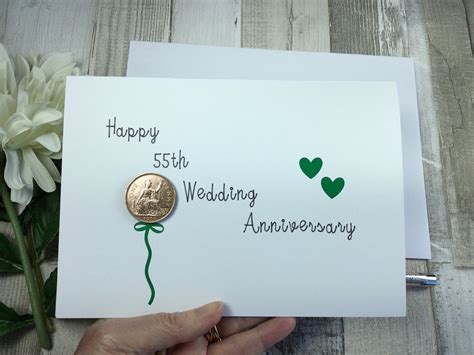 55th Wedding Anniversary Card Etsy