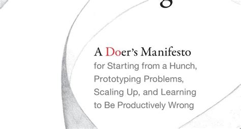 Innovation Learning And A Doers Manifesto