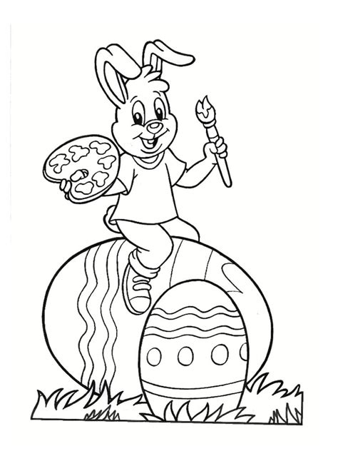 Coloriage Lapin de Pâques  20 coloriages à imprimer gratuitement