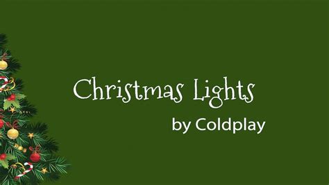 Christmas Lights Coldplay Cover Youtube