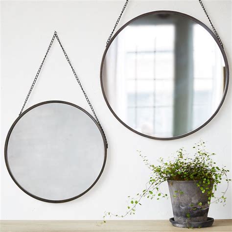 Expertly crafted in britain, this is a made to order mirror. Terrain - Hanging Circle Mirror | Round hanging mirror ...
