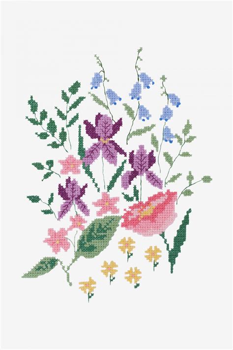Show your completed work through forum , facebook or email(view in footer). Hedgegrow Floral pattern - Free Cross Stitch Patterns - DMC