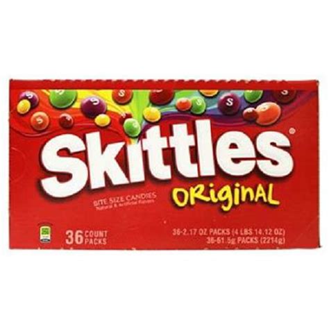 Skittles Original Candy 217 Ounce 36 Single Packs