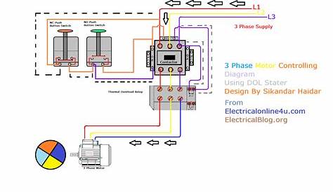 three phase motor control circuit diagram pdf