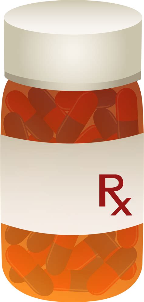 Bottle of Prescription Pills - Free Clip Art