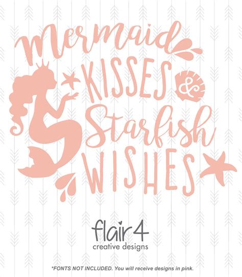 Mermaid Kisses Starfish Wishes Svg Etsy Mermaid Kisses Mermaid My Xxx