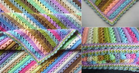 Cupcake Crochet Stripe Blanket - Free Pattern | Styles Idea