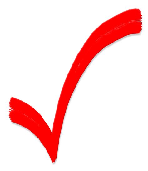 Red Tick Mark Png