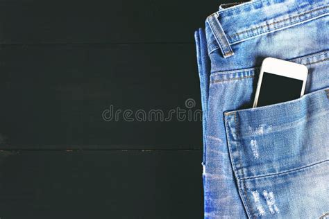 Phone In Your Pocket Jeans Stock Photo Image Of Indigo 83315116