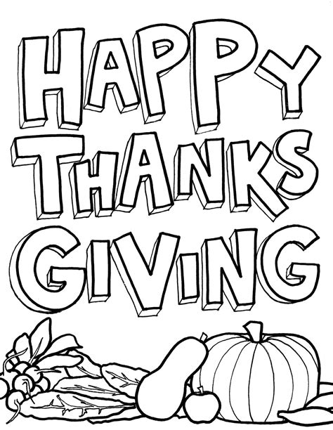 Happy Thanksgiving Coloring ~ Child Coloring