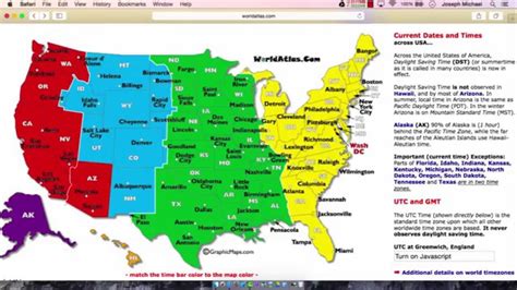 Printable Us Map With Time Zones