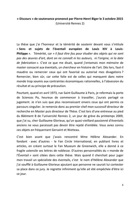 Pdf Discours De Soutenance De Thèse 3 Octobre 2015
