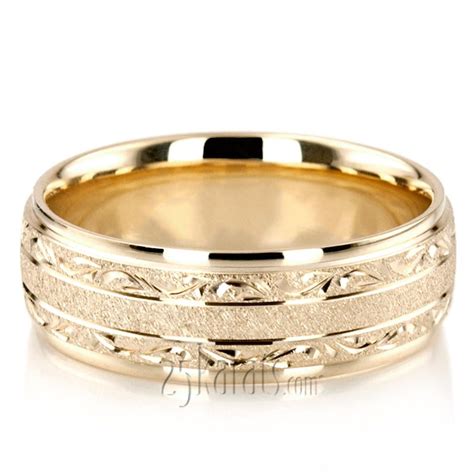 Vintage set of two 14k yellow gold artcarved wedding bands size 10.5 and 12. FC100364 | Mens wedding rings gold, Mens gold rings, Mens ...