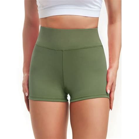 focussexy women s high waist yoga shorts butt scrunch booty spandex gym workout shorts active