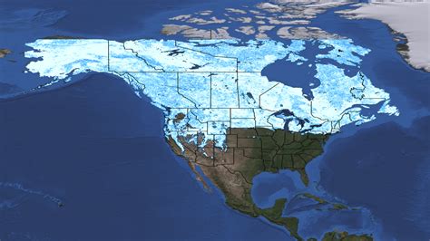 2012 Snow Cover Compared To 2011 Snow Cover From Space