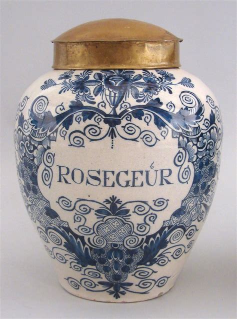 Volume discounts & lowest price guaranteed!. Pair of Antique Delft Blue and White Tobacco Jars with ...
