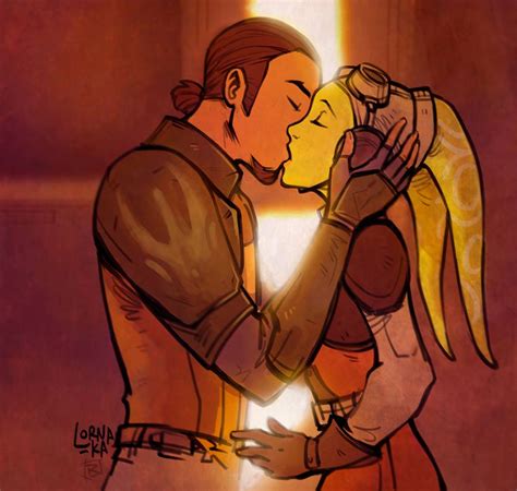 Fire Across The Galaxy Kiss Scene Star Wars Rebels Fan Art 38215125