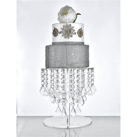 Chandelier Cake Stands Diy Your Own Cake Stand With Hanging Crystals