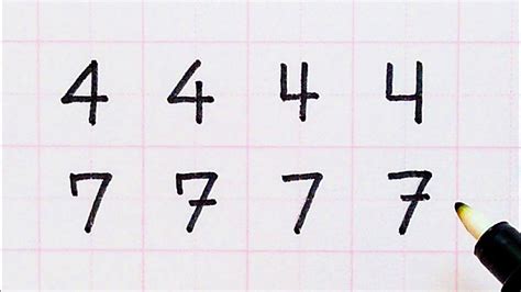 Handwriting How To Write Numbers In Different Ways Youtube