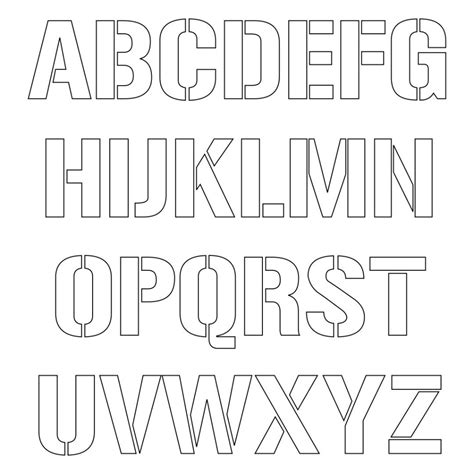 Large Printable Letter Stencils Collection Free Downloads