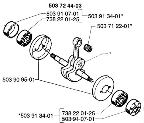 Carburetor husqvarna 225r / 232r / 235r. Husqvarna 225 R (1997-02) Parts Diagram for Crankshaft
