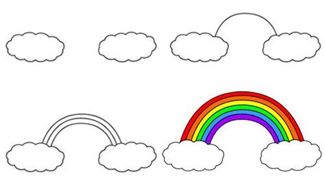 Use dark blue and a bit of purple to create feathers and shadows on the head and lower body. Drawing4children.com | Rainbow drawing, Cute easy drawings ...