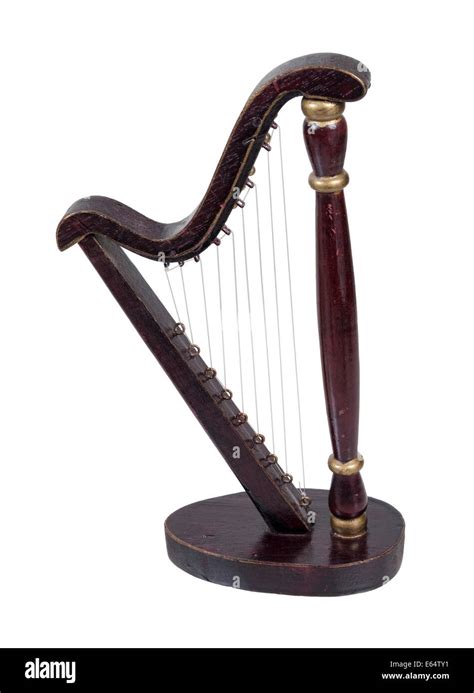 A Harp Is A Stringed Musical Instrument Path Included Stock Photo Alamy