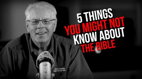 Things You Might Not Know About The Bible Youtube