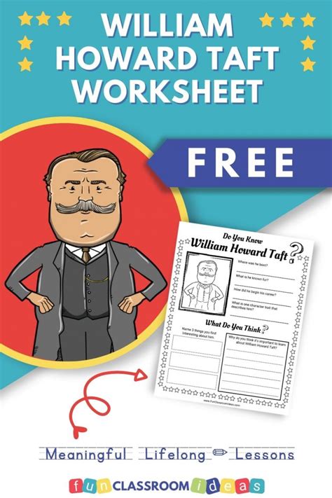 Free William Howard Taft Worksheet Level Up Your Worksheets