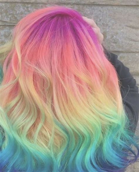 Pastel Rainbow Hair Pastel Rainbow Hair Rainbow Dyed Hair Rainbow