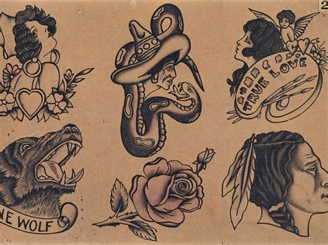 Artwork From Vintage Flash Tattoo Tattoo Flash Art Vintage Tattoo