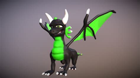 Dragon Black Cartoon 3d Model 3d Model By Xeratdragons