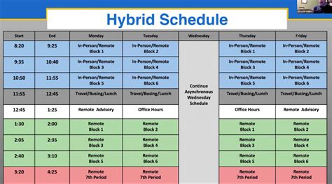 Hybrid Schedule Template