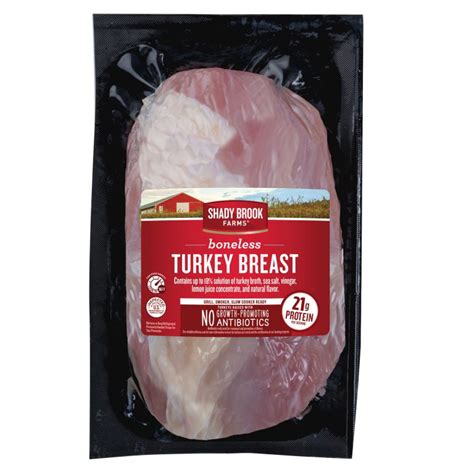 Boneless Basted Skin On Turkey Breast Half Cut Shady Brook Farms