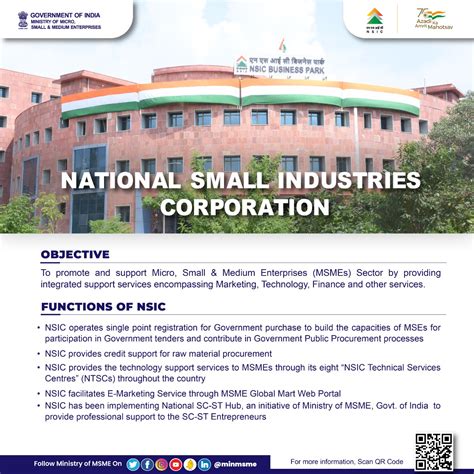 Ministry Of Msme On Twitter National Small Industries Corporation