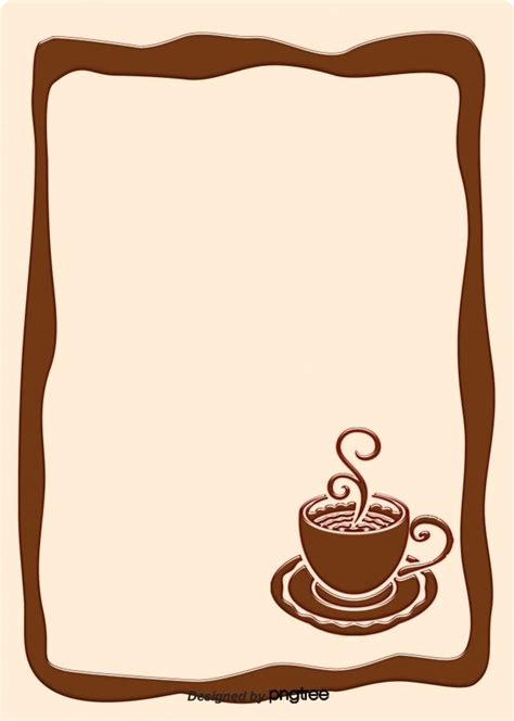 Coffee Background Design With Coffee Border Coffee Poster Design