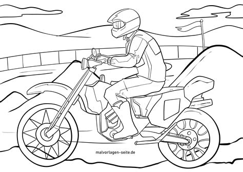 Malvorlage Motocross | Motorrad - Ausmalbilder Kostenlos bestimmt für