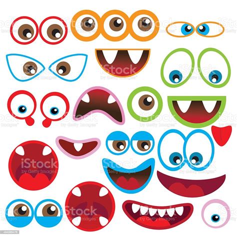 Monster Eye And Mouth Vector Illustration Stock Illustration Download