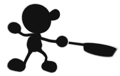 Mr Game And Watch Striking With A Pan By Transparentjiggly64 On Deviantart