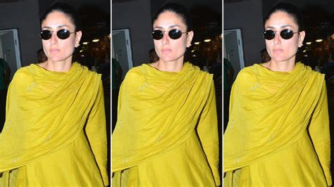 Kareena Kapoor Khan Lands In Mumbai With Taimur Ali Khan In A Mustard Kurta Vogue India