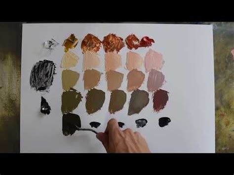 Cómo mezclar tonos piel Clase de pintura Óleo y acrílico YouTube